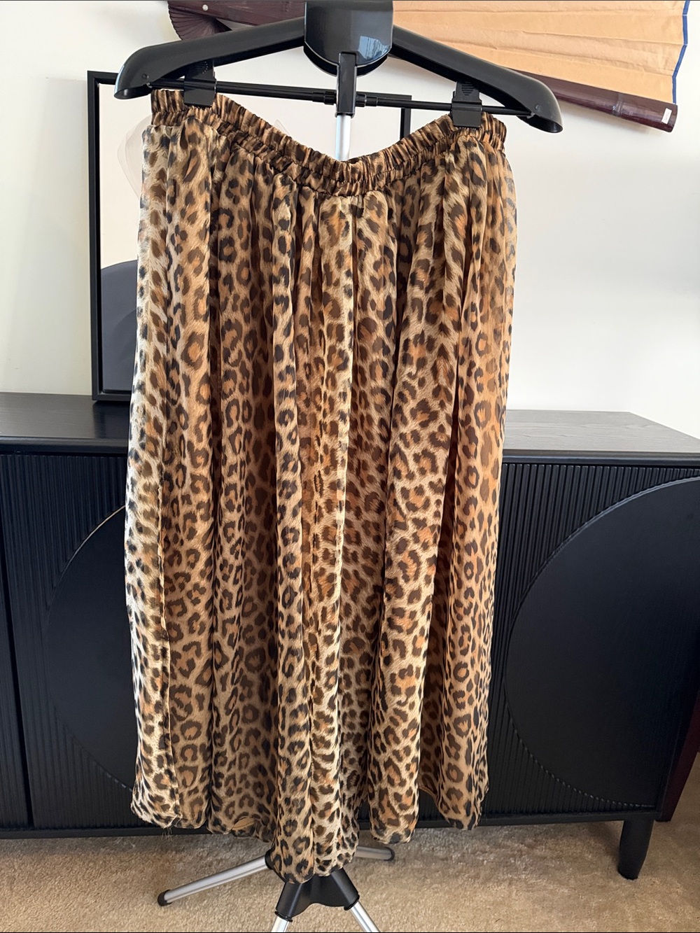 Vintage Y2K August Max Woman Cheetah Print Skirt